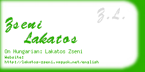 zseni lakatos business card